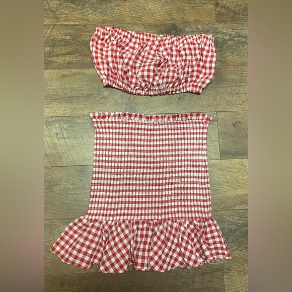 NWT Anthropologie “MABLE” Gingham Print 2 Piece Set Size Large - Picture 3 of 8